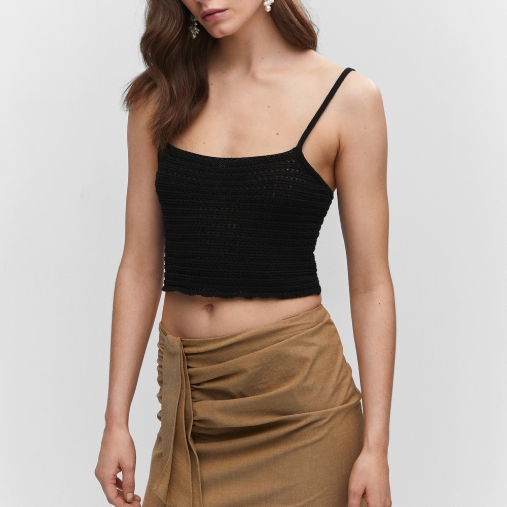Mango Tan Mini Skirt Size XL